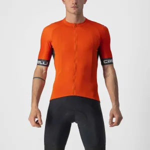 Castelli Entrata VI Mens Cycling Jersey (Fiery Red/Dark Gray/Ivory)