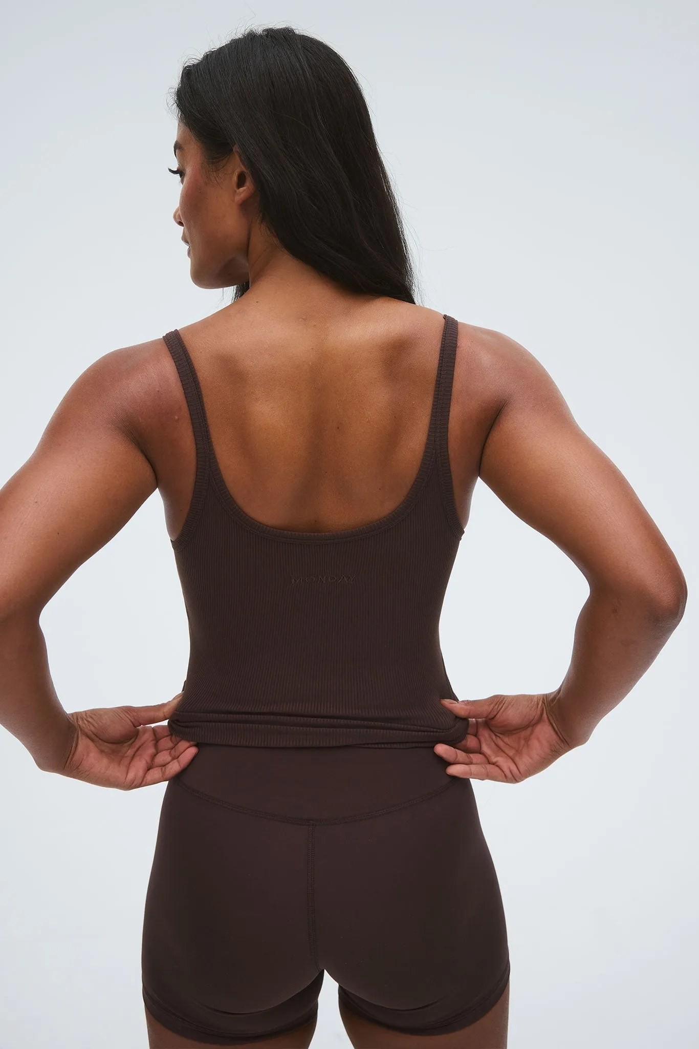 Devin Tank - Espresso Rib Monday Swimwear