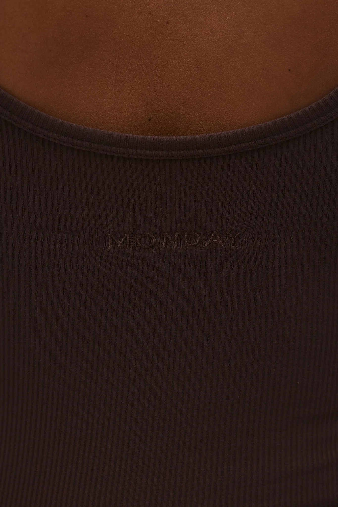 Devin Tank - Espresso Rib Monday Swimwear