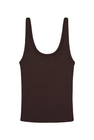 Devin Tank - Espresso Rib Monday Swimwear