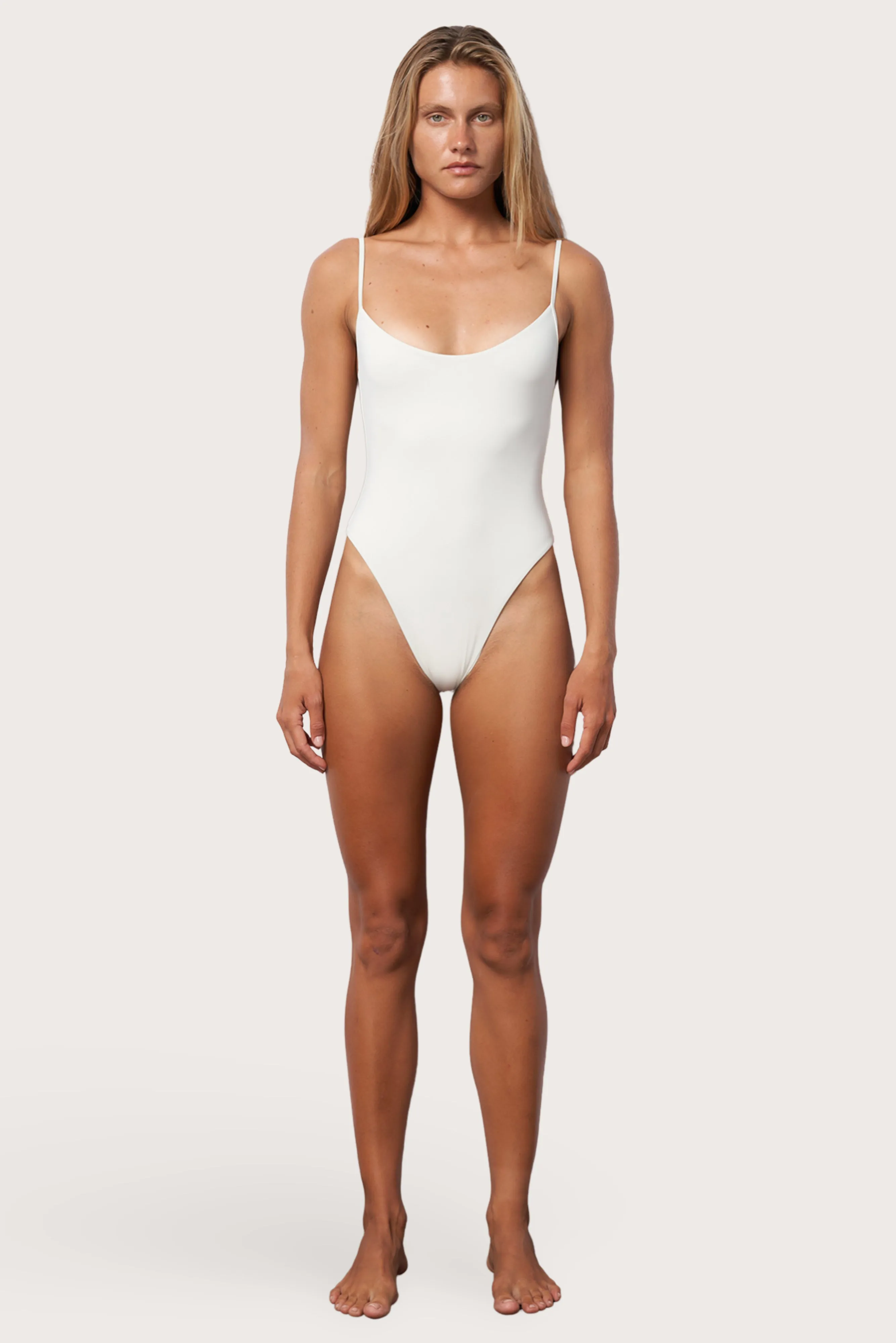 High Cut One Piece Swimsuit - Meringue Toast Swim