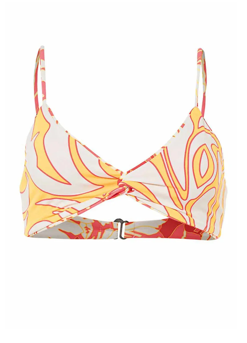 Maaji Abstract Garden Twisted Classic Bralette Bikini Top Maaji