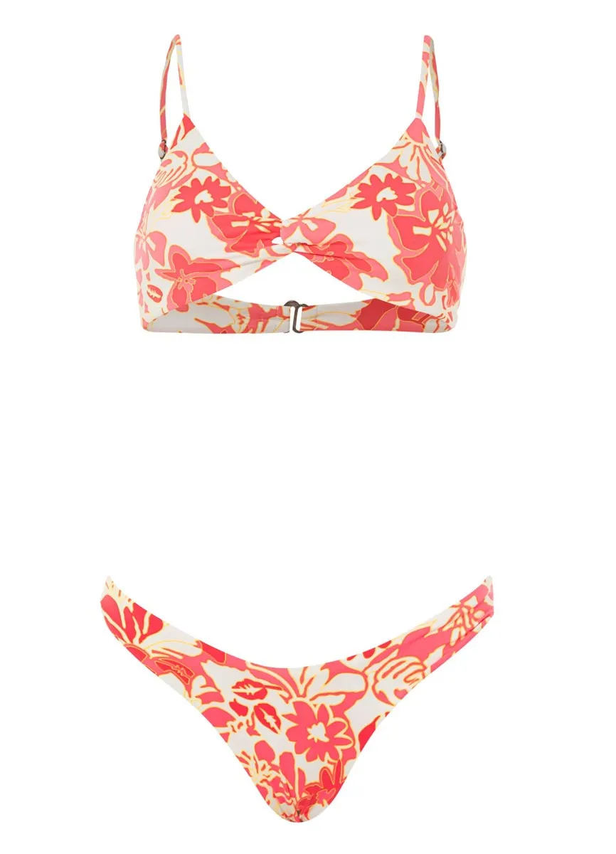 Maaji Abstract Garden Twisted Classic Bralette Bikini Top Maaji