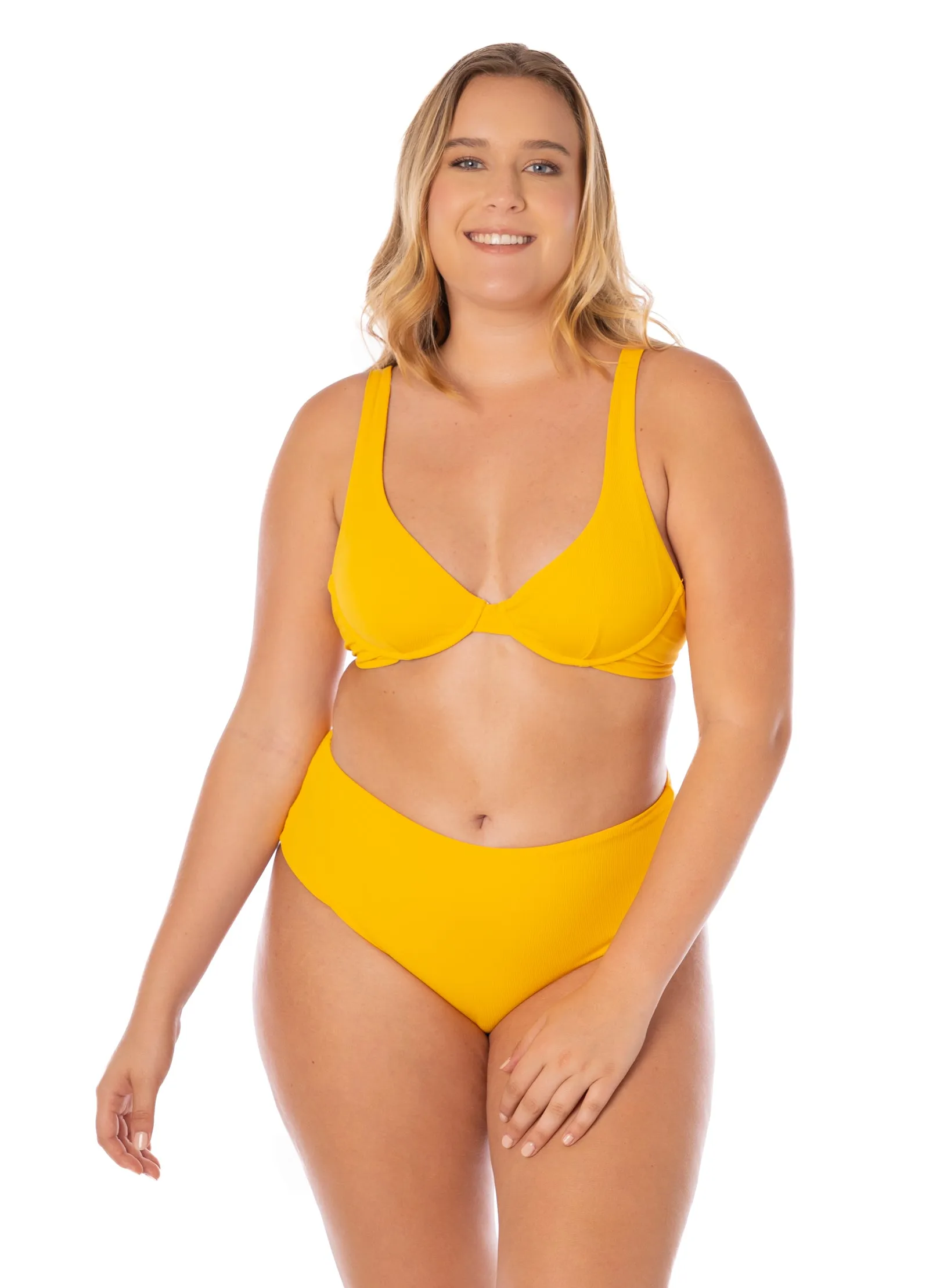 Maaji Amber Yellow Macarenna Unmolded Underwire Bikini Top Maaji