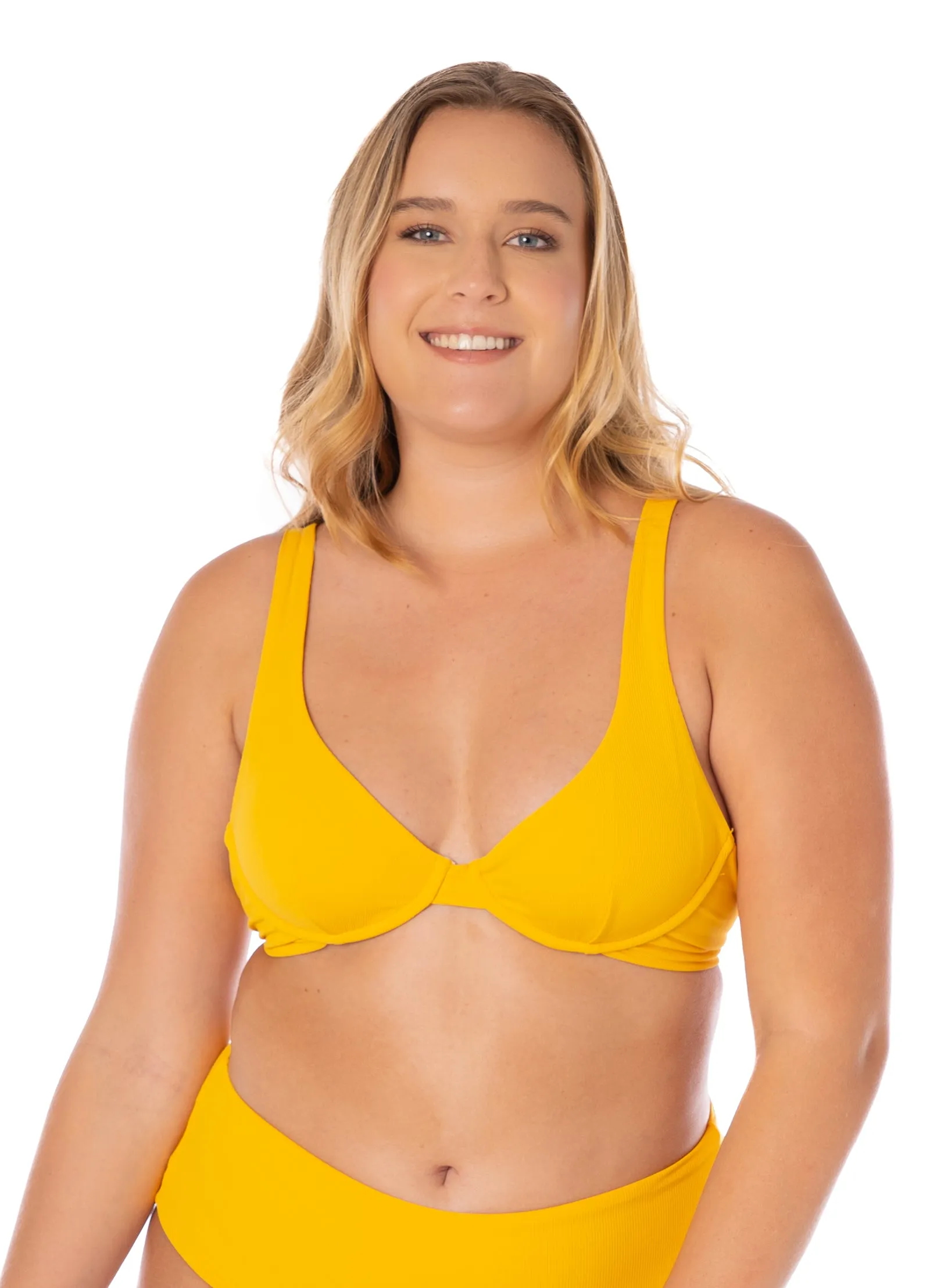 Maaji Amber Yellow Macarenna Unmolded Underwire Bikini Top Maaji