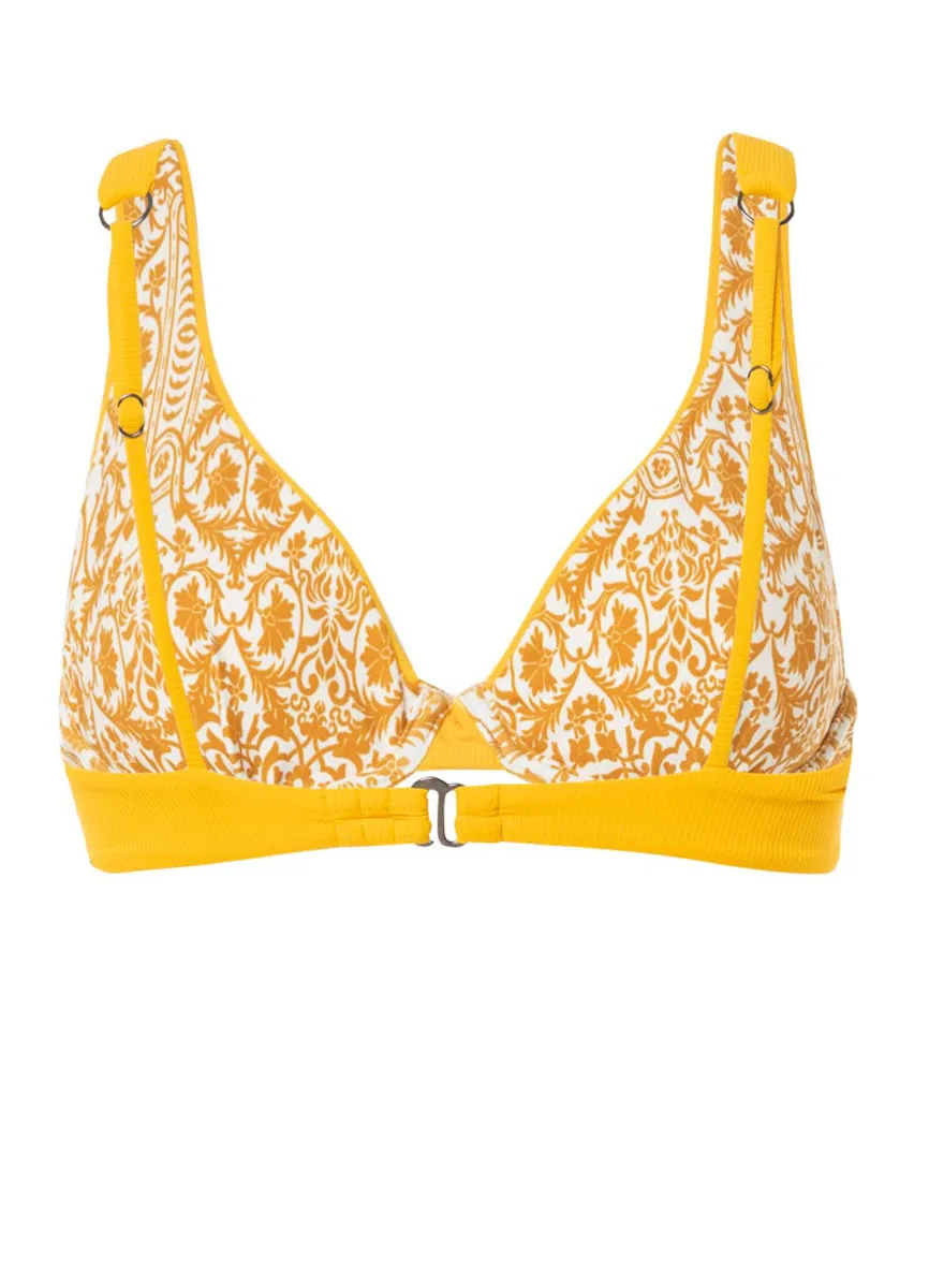 Maaji Amber Yellow Macarenna Unmolded Underwire Bikini Top Maaji