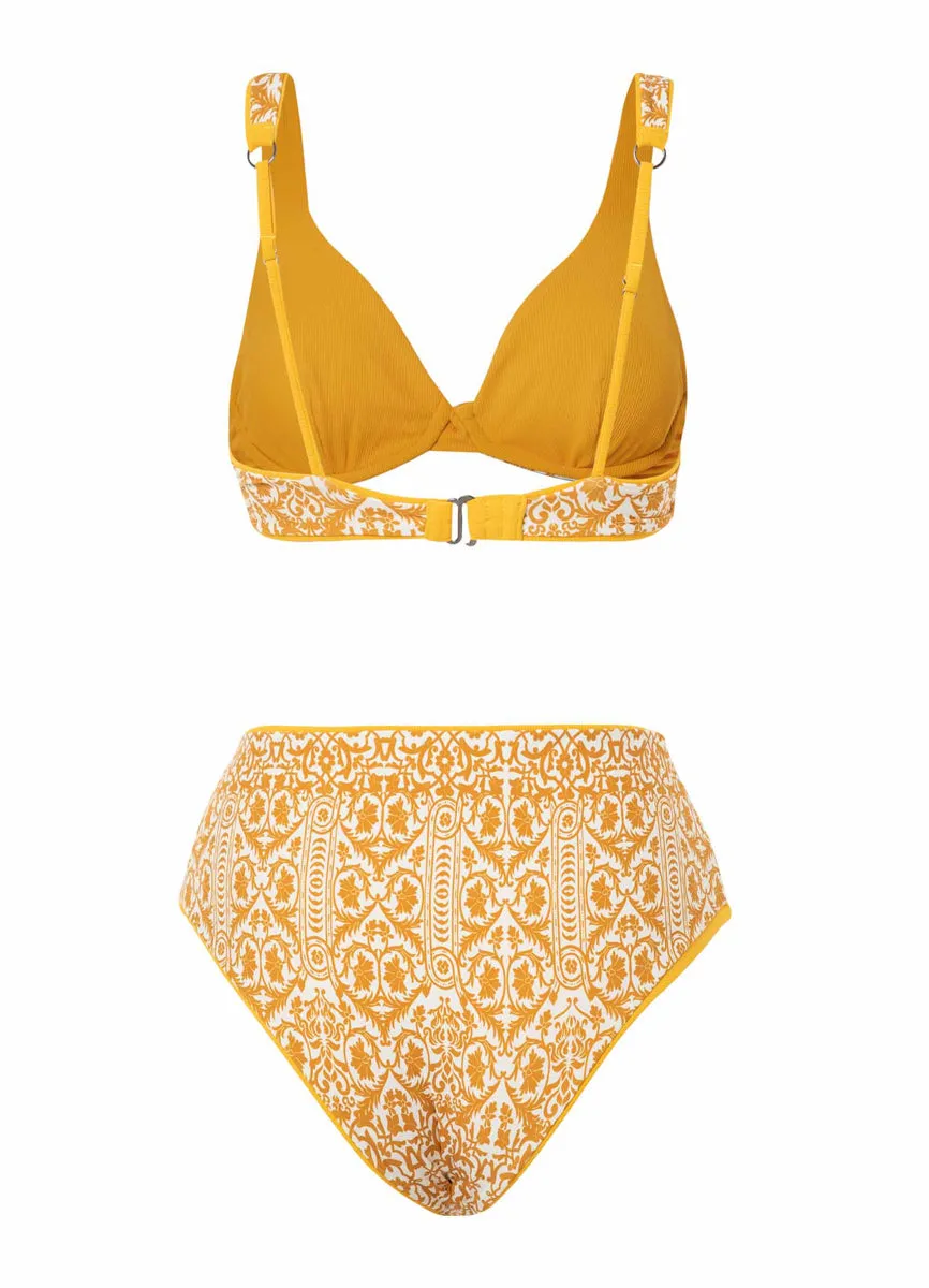 Maaji Amber Yellow Macarenna Unmolded Underwire Bikini Top Maaji