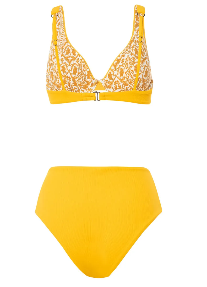 Maaji Amber Yellow Macarenna Unmolded Underwire Bikini Top Maaji