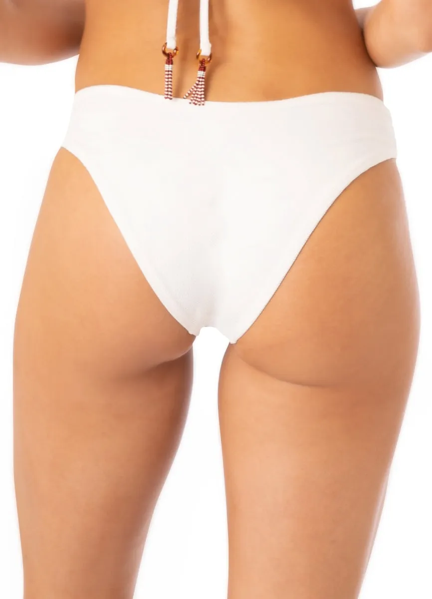 Maaji Antique White Valery Double V Bikini Bottom Maaji