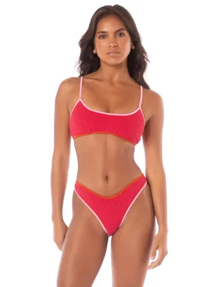 Maaji Apple Red Lane Classic Bralette Bikini Top Maaji