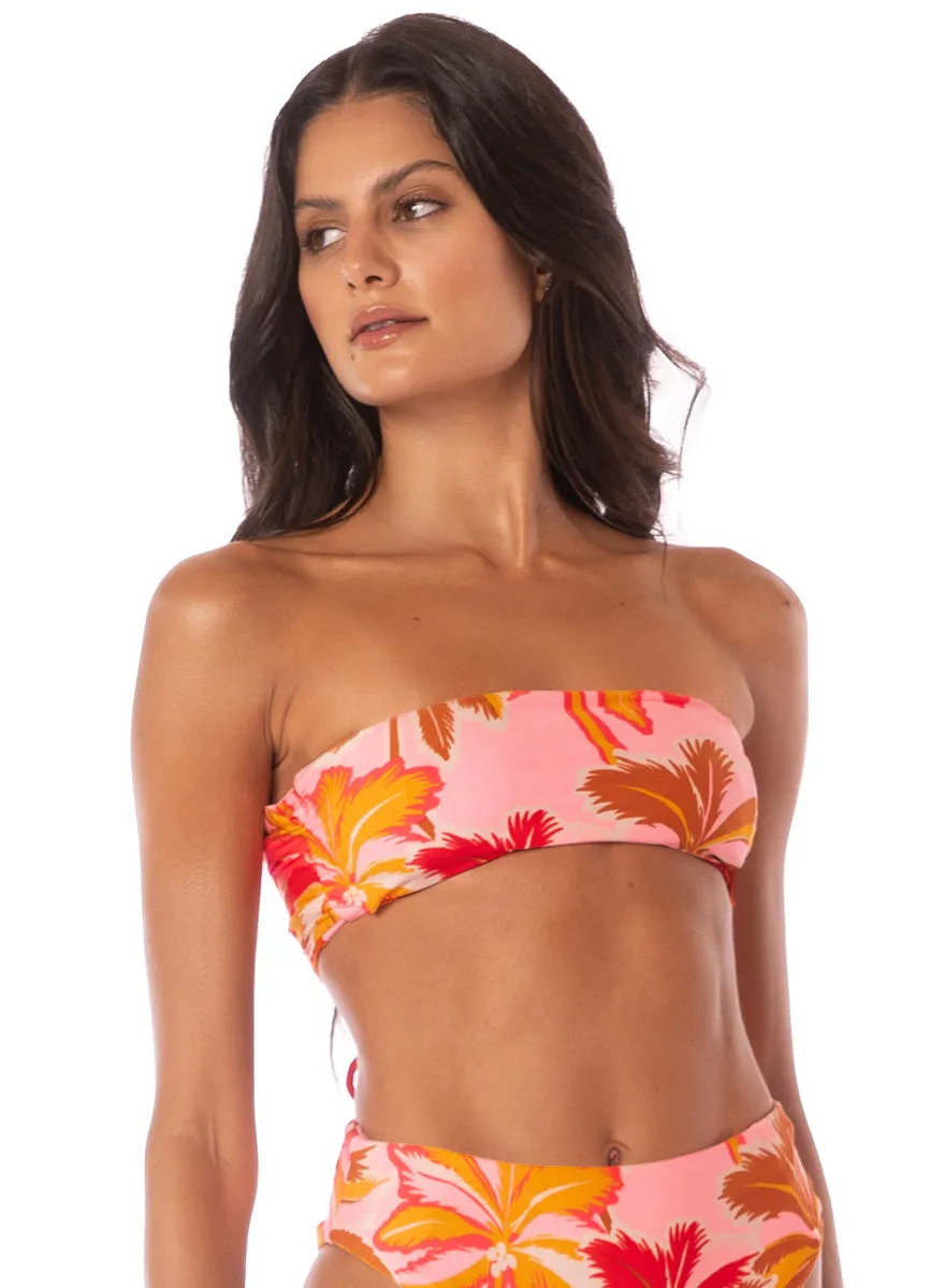 Maaji Apple Red Nomad Strapless Bandeau Bikini Top Maaji