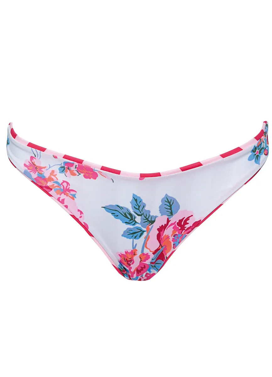 Maaji Apple Stripes Iconic  Low Rise Thin Side Bikini Bottom Maaji