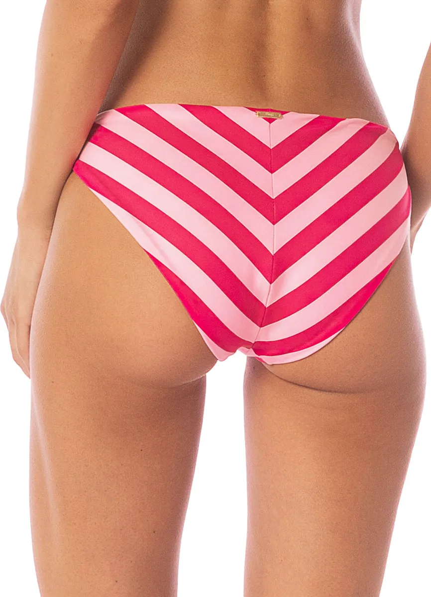Maaji Apple Stripes Iconic  Low Rise Thin Side Bikini Bottom Maaji