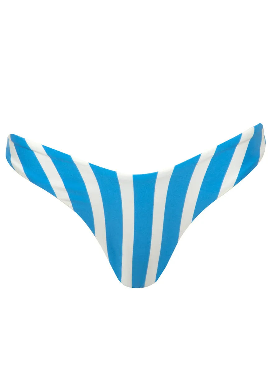 Maaji Azure Stripes Splendour Regular Rise Thin Side Bikini Bottom Maaji