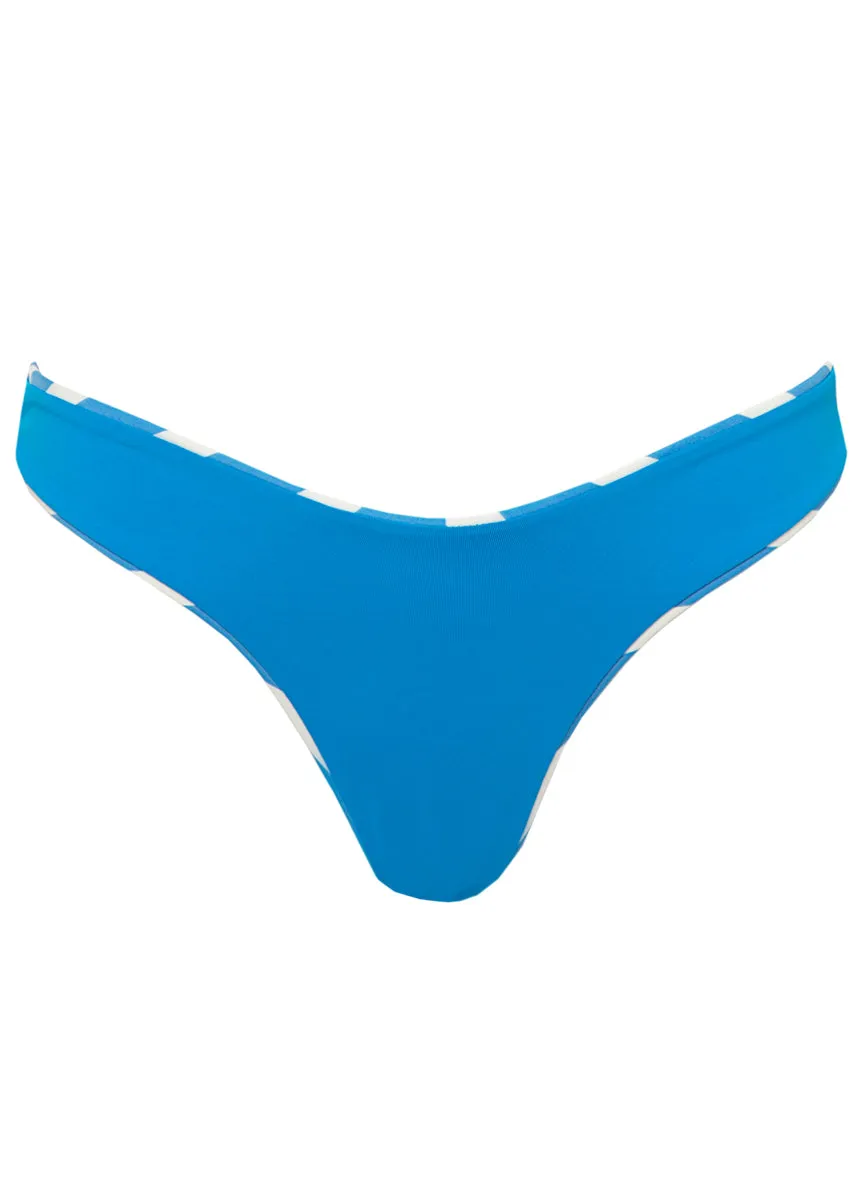 Maaji Azure Stripes Splendour Regular Rise Thin Side Bikini Bottom Maaji