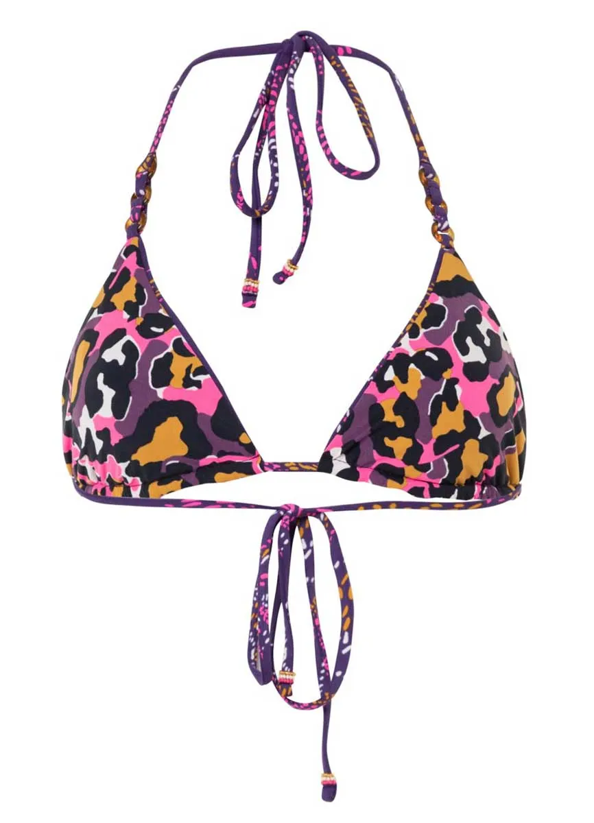 Maaji Batik Floral Balmy Rings Sliding Triangle Bikini Top Maaji
