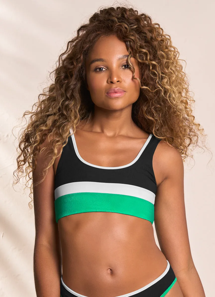 Maaji Black Onyx Easy Sporty Bralette Bikini Top Maaji