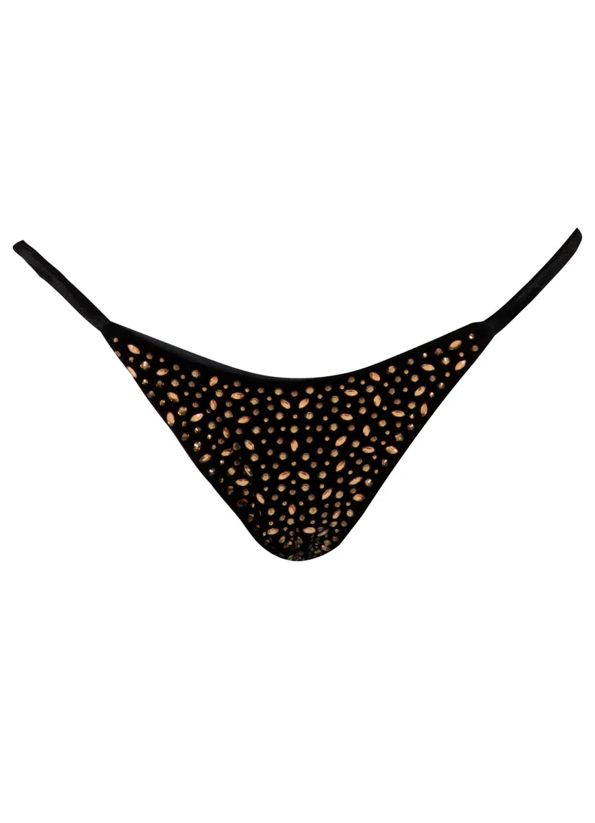 Maaji Blackjack Micro Midi Regular Rise Single Strap Bikini Bottom Maaji