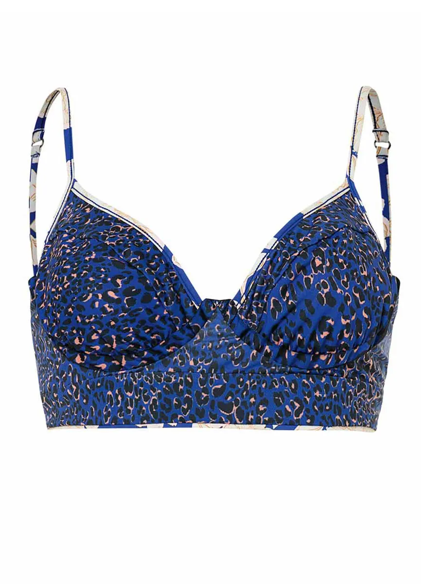 Maaji Blue Bouquet Milany Underwire Bustier Bikini Top Maaji