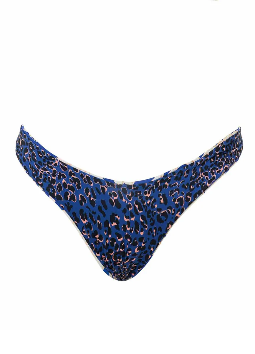 Maaji Blue Bouquet Splendour High Leg Bikini Bottom Maaji