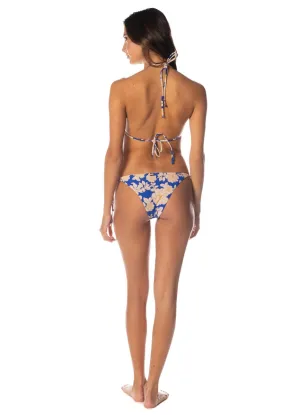 Maaji Blue Bouquet Sunning Tie Side Bikini Bottom Maaji