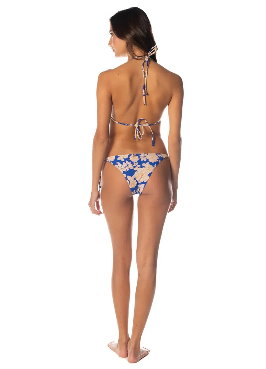 Maaji Blue Bouquet Sunning Tie Side Bikini Bottom Maaji