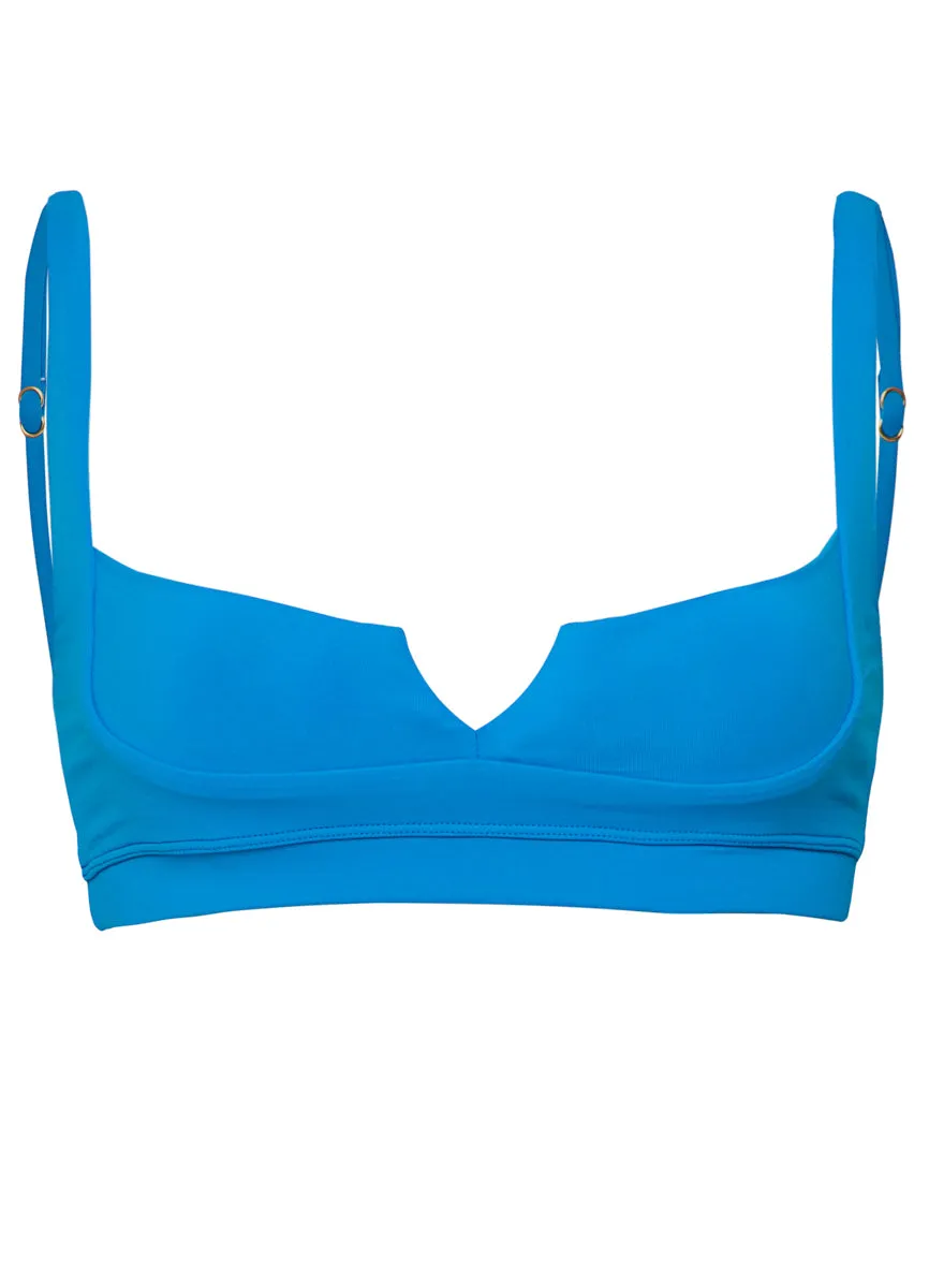 Maaji Blue Lagoon Highlight Sporty Bralette Bikini Top Maaji