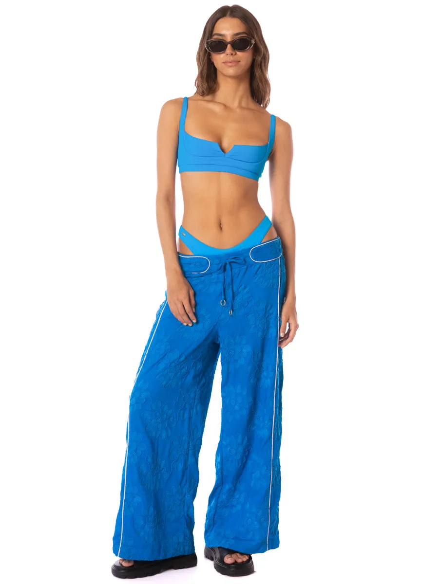 Maaji Blue Lagoon Highlight Sporty Bralette Bikini Top Maaji