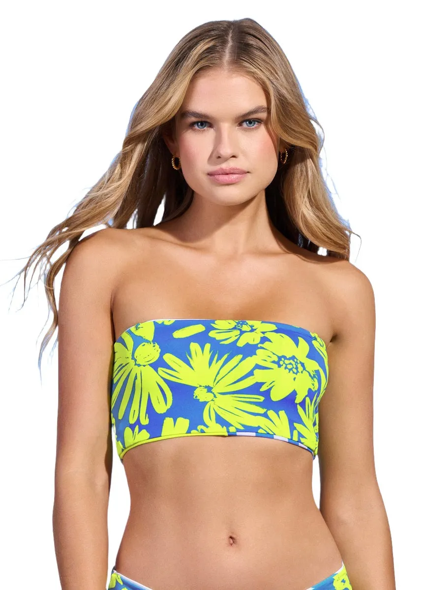 Maaji Bluebell Stripe Bandanna Strapless Bandeau Bikini Top Maaji