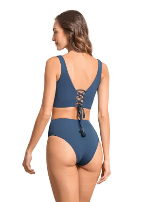 Maaji Bluejay Jannine Mid Rise Bikini Bottom Maaji