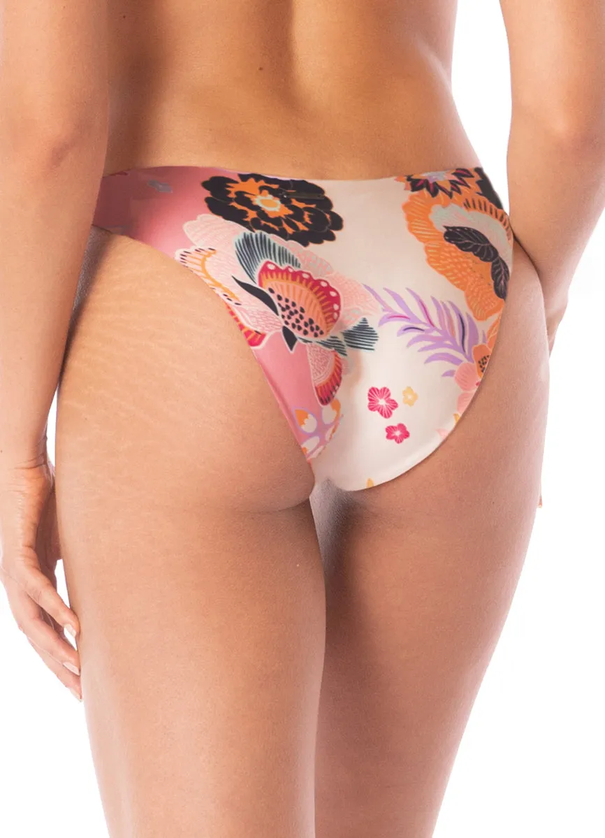 Maaji Blushing Flourish Splendour Regular Rise Thin Side Bikini Bottom Maaji