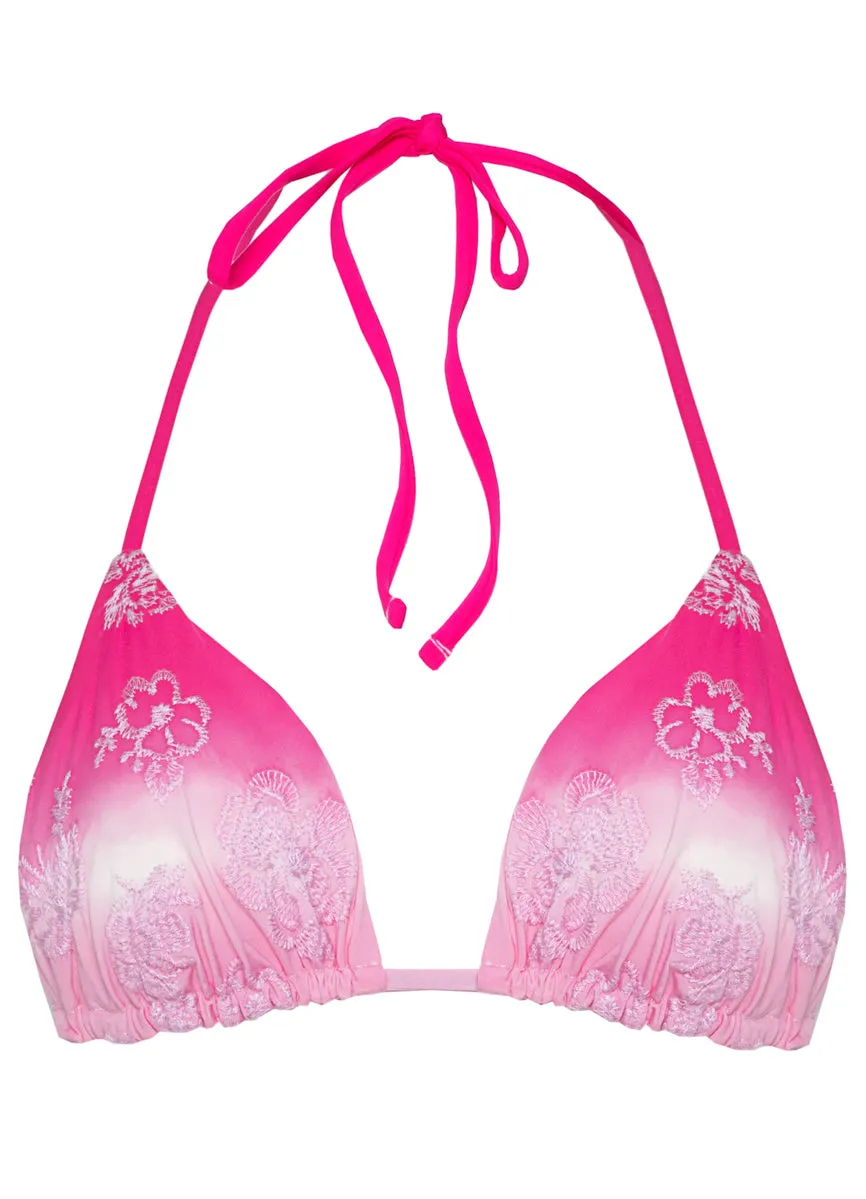Maaji Blushing Pink Balmy Sliding Triangle Bikini Top Maaji