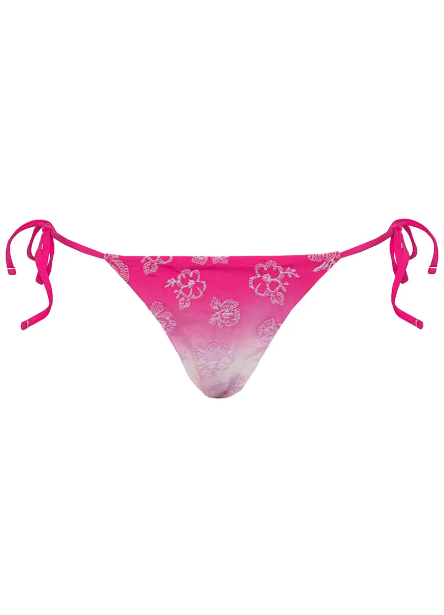 Maaji Blushing Pink Sunning Low Rise Tie Side Bikini Bottom Maaji