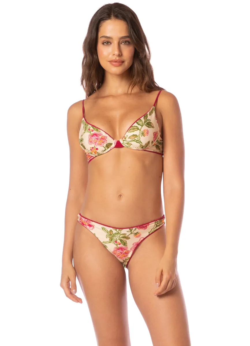 Maaji Bom Bom Pink Dainty Unmolded Underwire Bikini Top Maaji