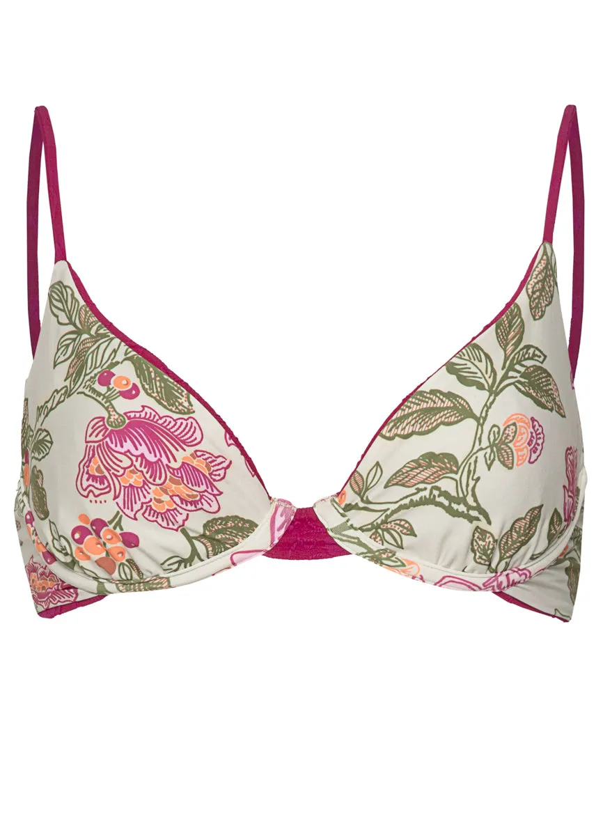 Maaji Bom Bom Pink Dainty Unmolded Underwire Bikini Top Maaji