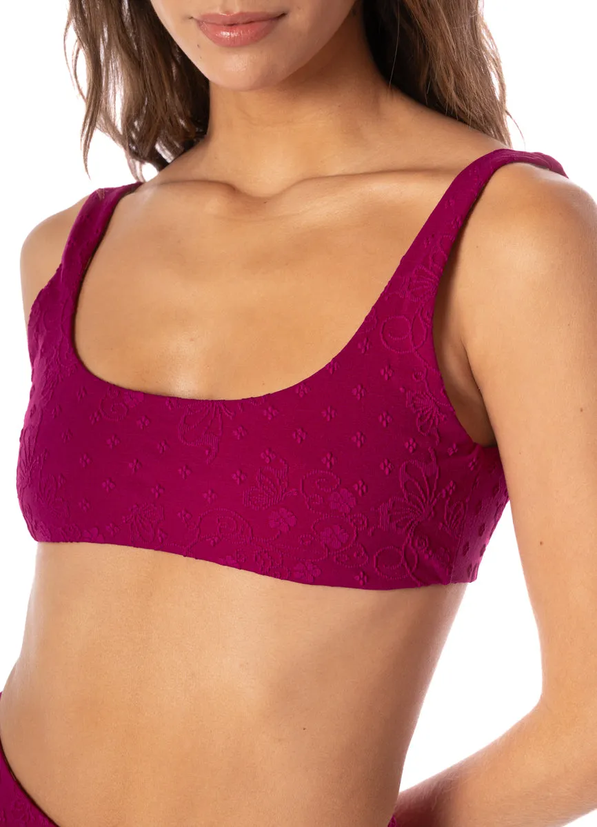 Maaji Bom Bom Pink Rebel Sporty Bralette Bikini Top Maaji