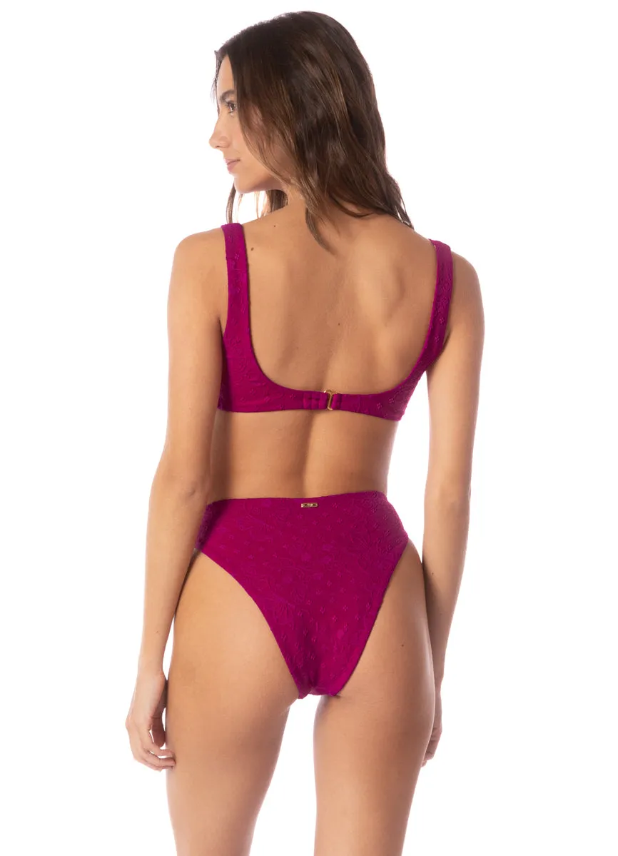 Maaji Bom Bom Pink Rebel Sporty Bralette Bikini Top Maaji