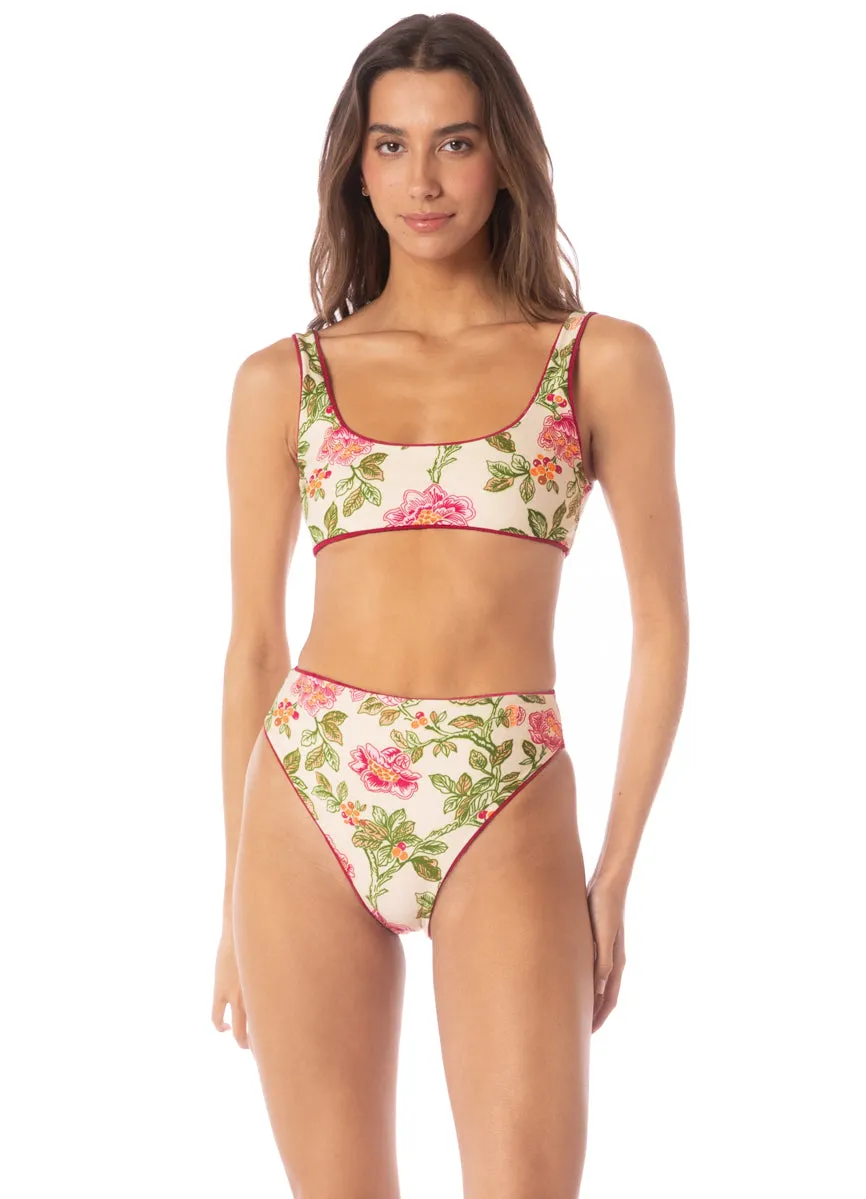 Maaji Bom Bom Pink Rebel Sporty Bralette Bikini Top Maaji