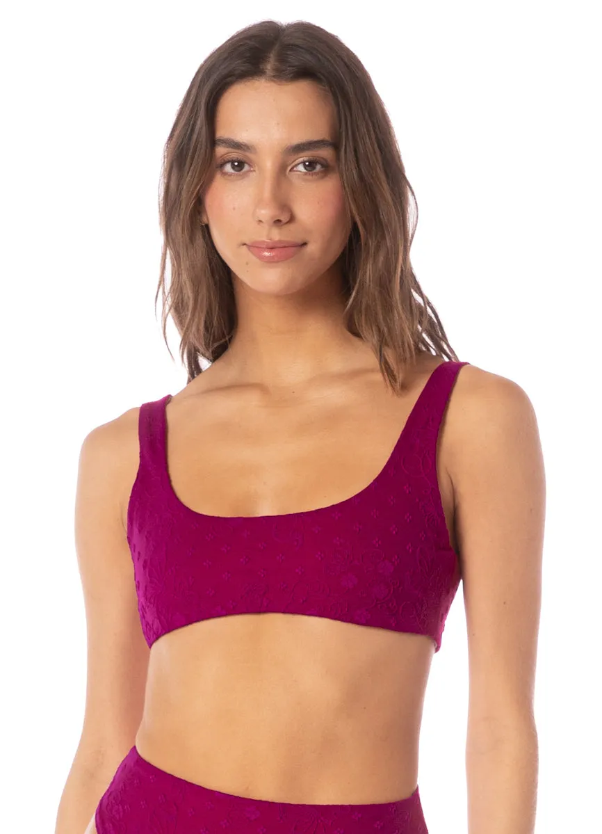Maaji Bom Bom Pink Rebel Sporty Bralette Bikini Top Maaji