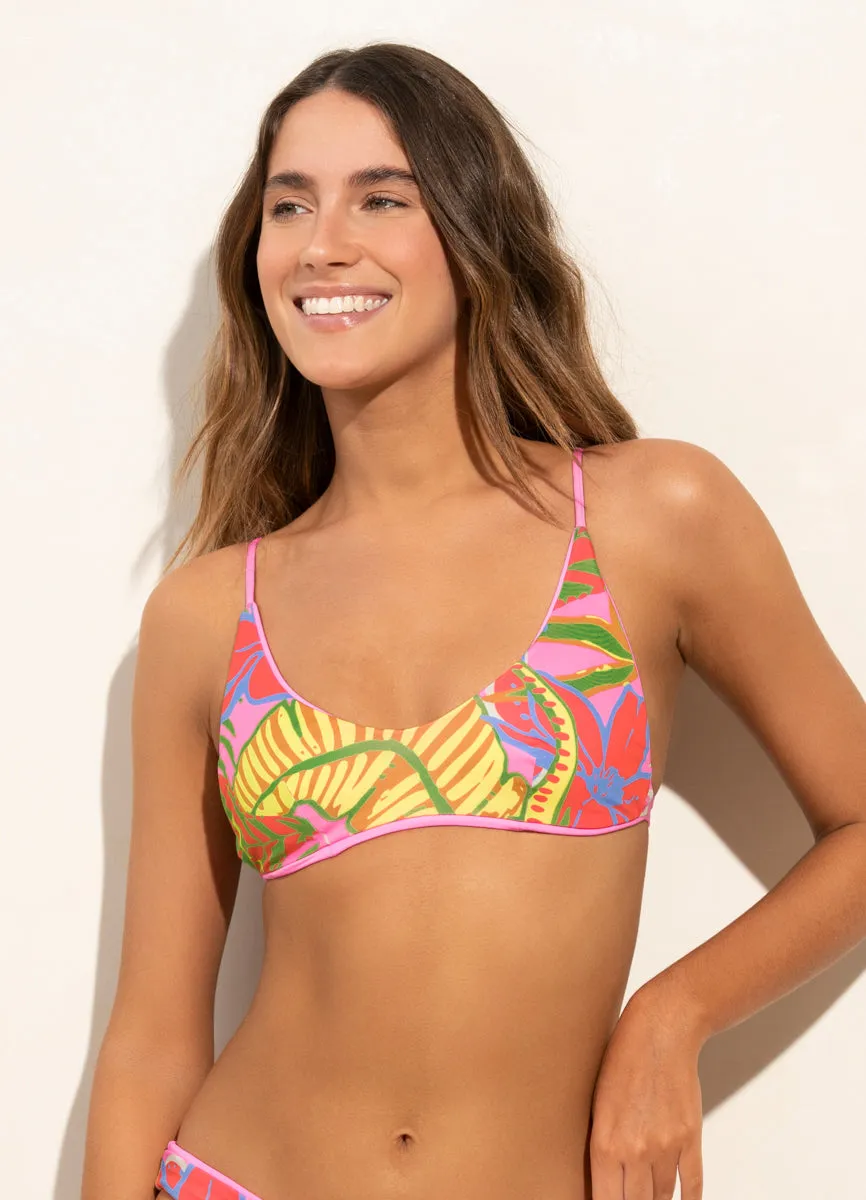 Maaji Bombon Pink Omg Sporty Bralette Bikini Top Maaji