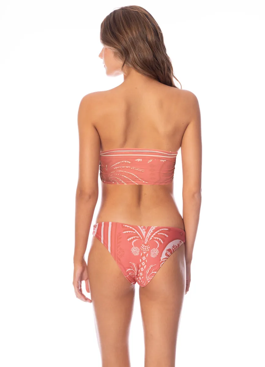 Maaji Botanic Engraving Flirt Low Rise Thin Side Bikini Bottom Maaji