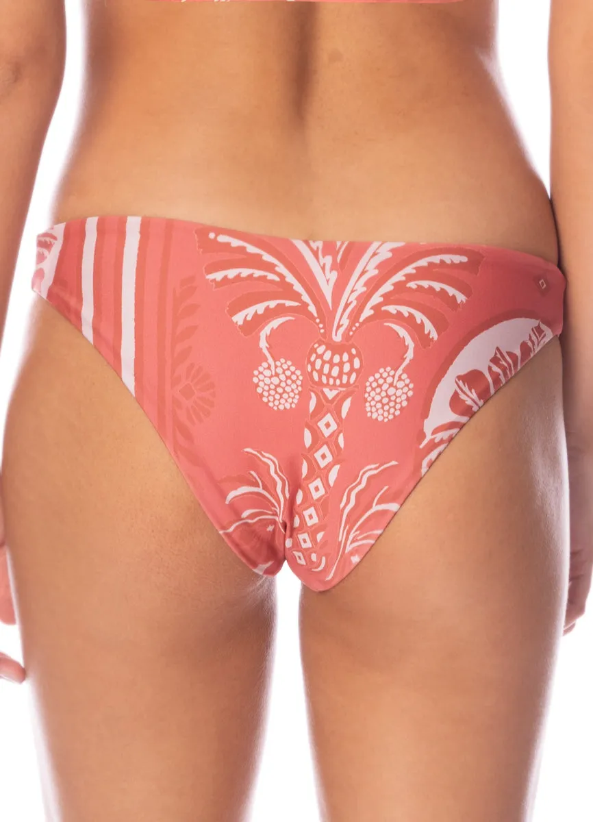 Maaji Botanic Engraving Flirt Low Rise Thin Side Bikini Bottom Maaji