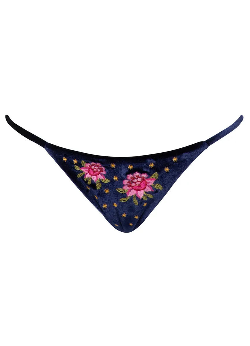 Maaji Bouquet Bliss Micro Midi Regular Rise Single Strap Bikini Bottom Maaji