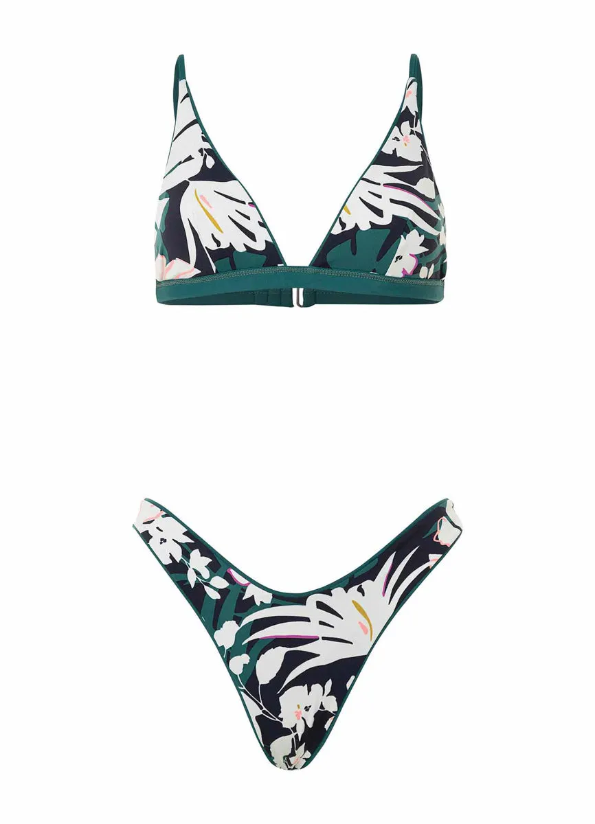 Maaji Brunswick Green Splendour High Leg Bikini Bottom Maaji