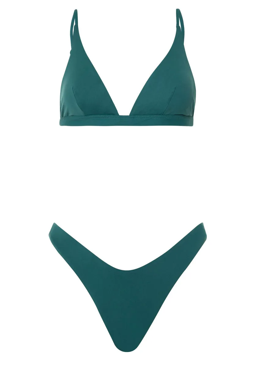 Maaji Brunswick Green Splendour High Leg Bikini Bottom Maaji