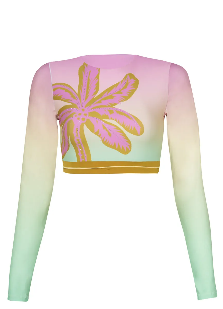 Maaji Candy Palms Spectacular Long Sleeve Bikini Top Maaji