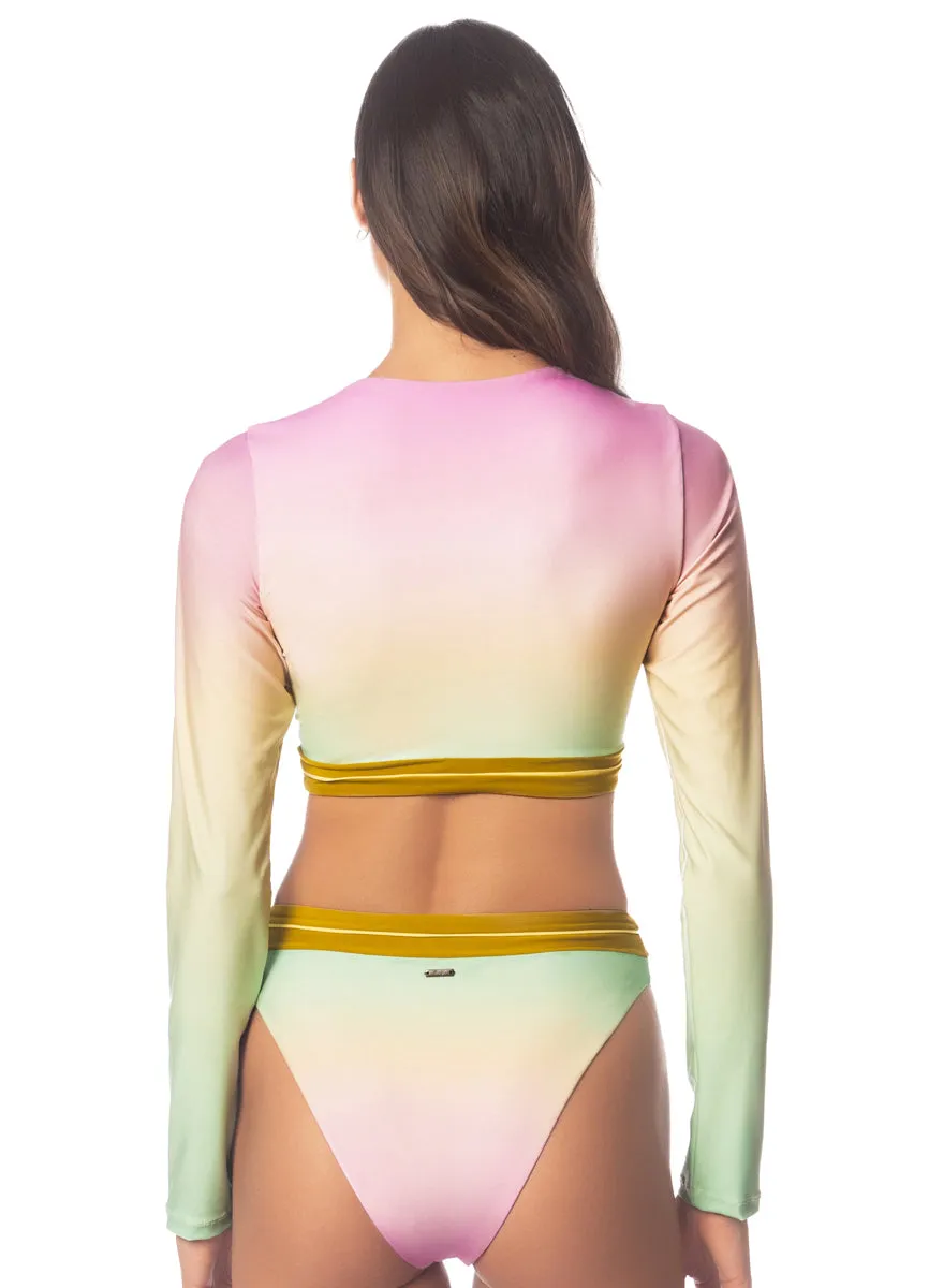 Maaji Candy Palms Spectacular Long Sleeve Bikini Top Maaji