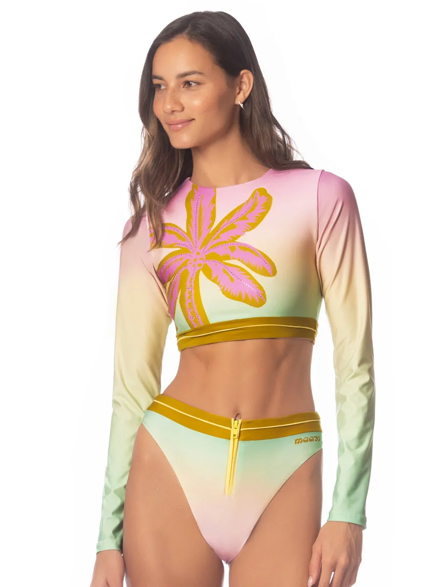 Maaji Candy Palms Spectacular Long Sleeve Bikini Top Maaji