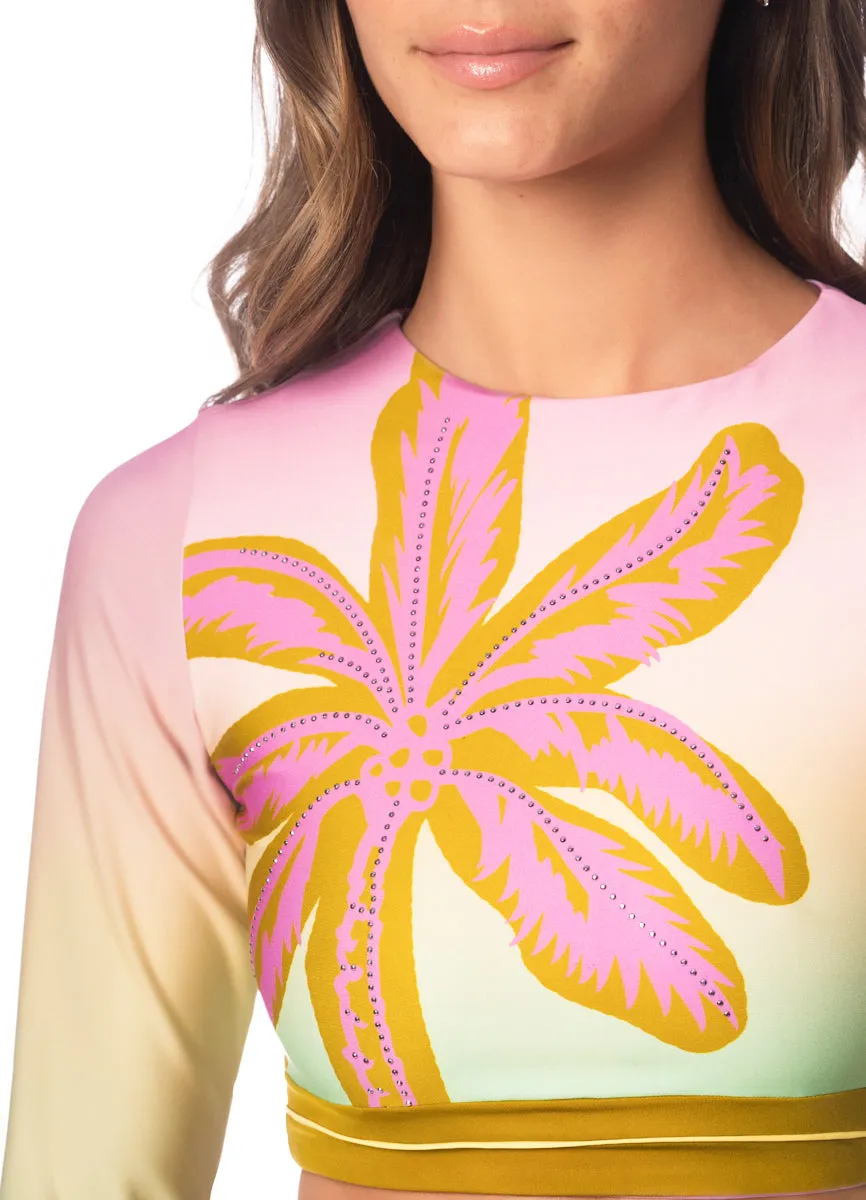 Maaji Candy Palms Spectacular Long Sleeve Bikini Top Maaji