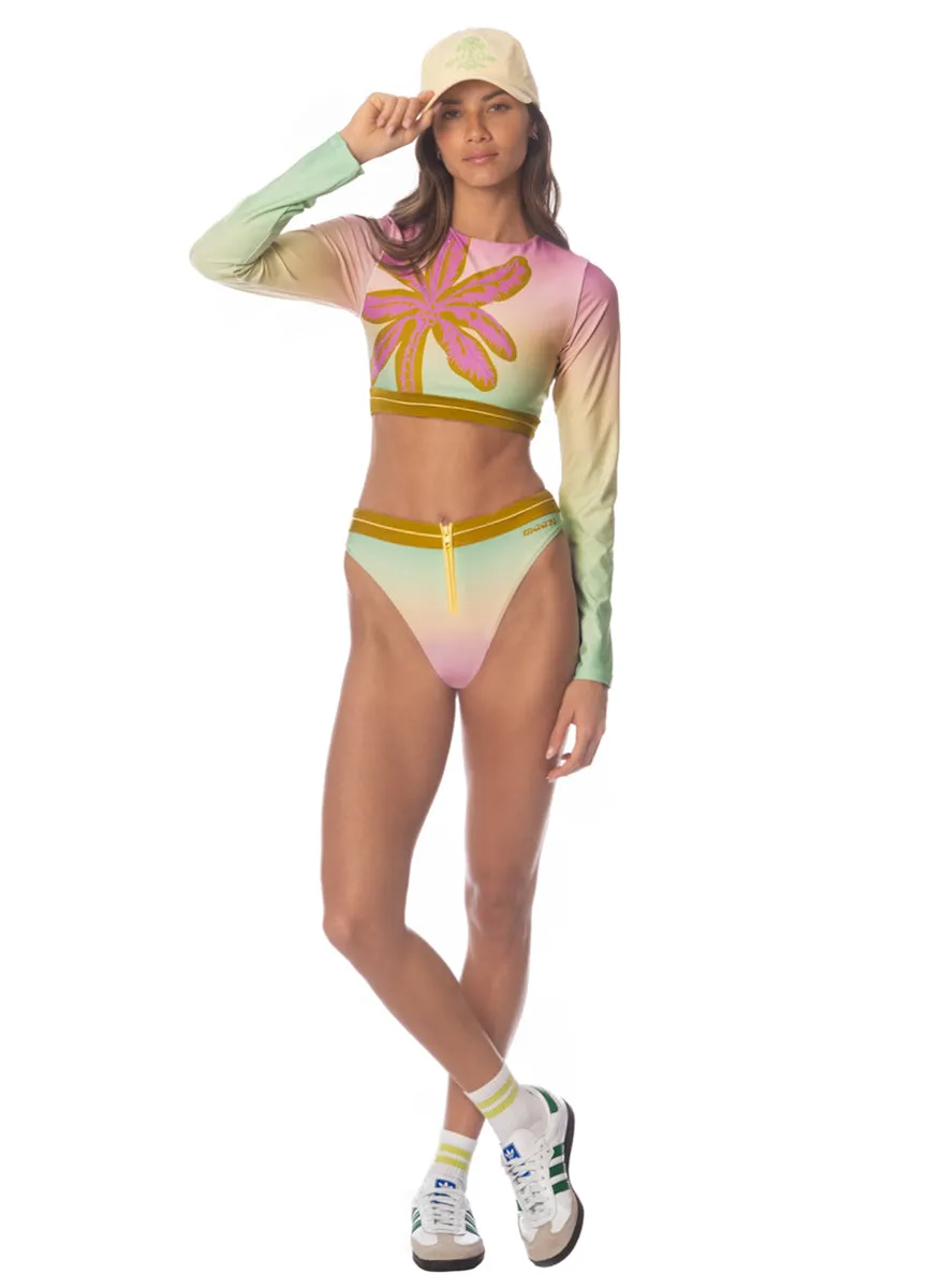 Maaji Candy Palms Stagey High Rise Classic Bikini Bottom Maaji
